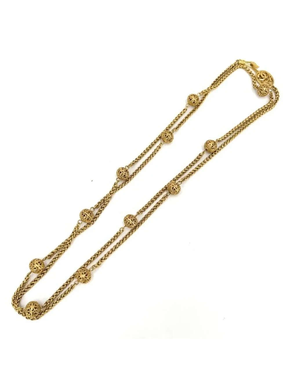 CHANEL name necklace